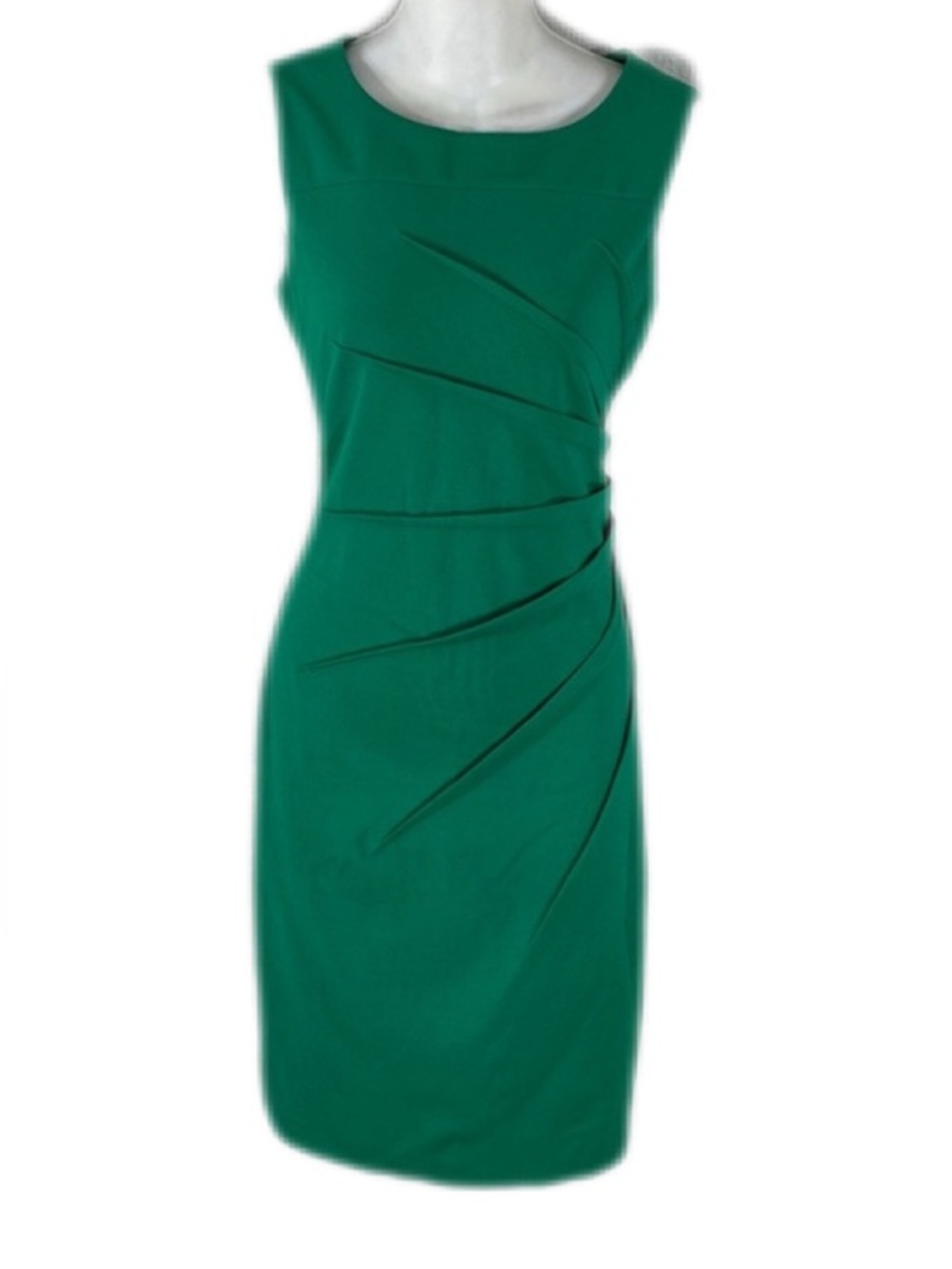 Calvin Klein Kelly green starburst side sleeveless sheath dress 6
